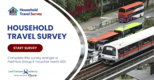 完成新加坡陆路交通管理局的问卷调查可以获得 $10 FairPrice 优惠券